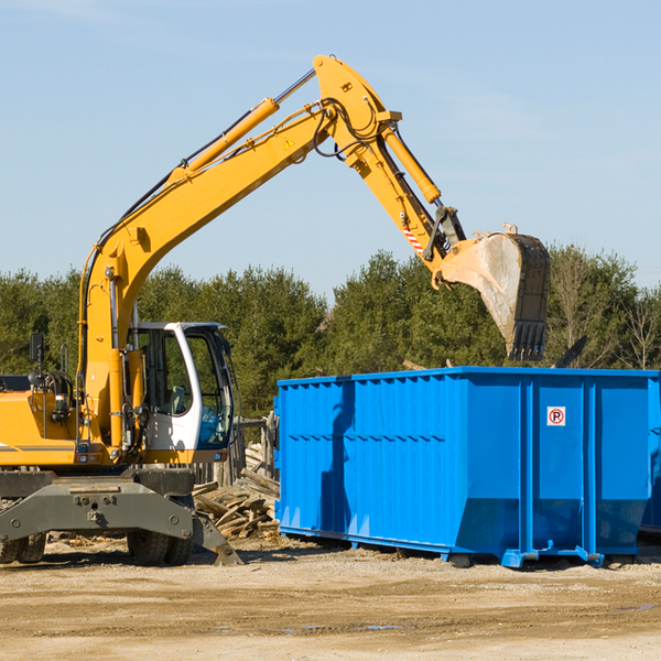 can i choose the location where the residential dumpster will be placed in Millville West Virginia